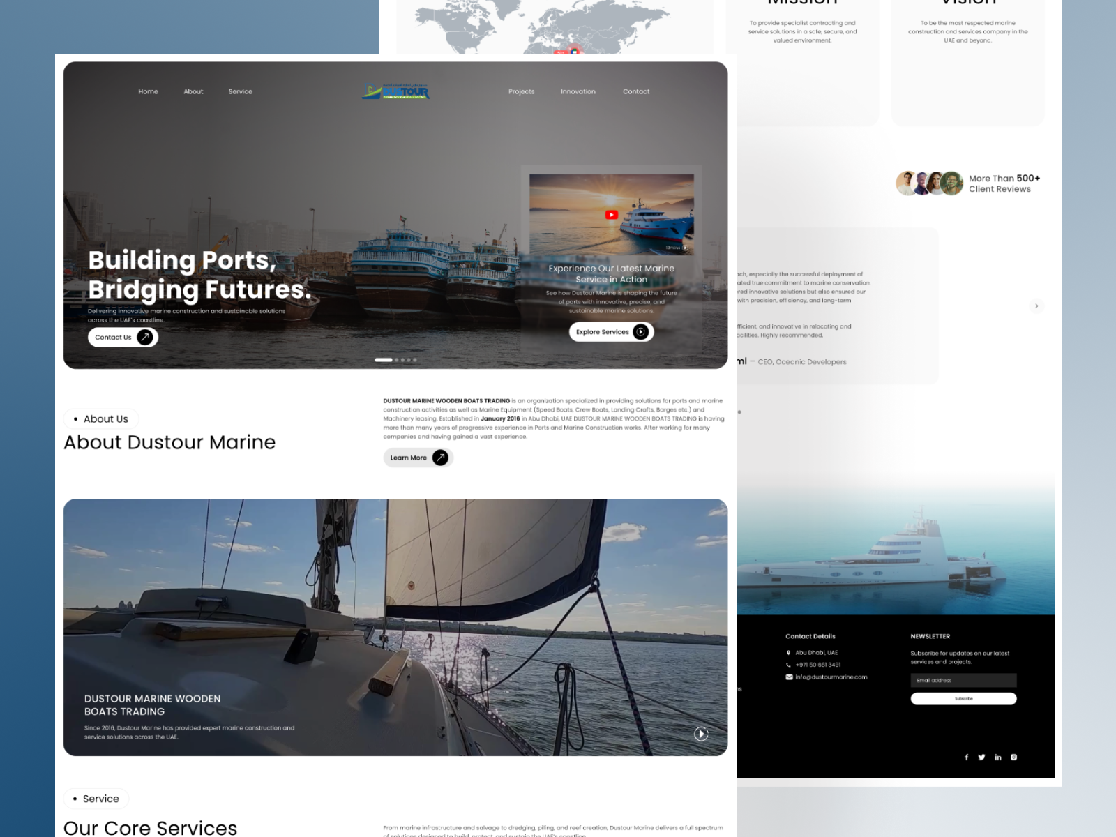 Dustour Marine — Corporate Website Design & Development project preview